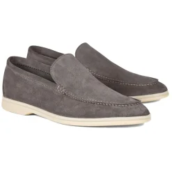 Viola Milano - Unlined Capri Suede Loafer - Grey - Handmade in Italy - Luxury Exclusive Collection - Avvenice