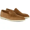 Viola Milano - Unlined Capri Suede Loafer - Polo Brown - Handmade in Italy - Luxury Exclusive Collection - Avvenice^ Shoes