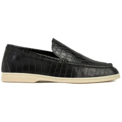 Viola Milano - Unlined Capri Croco Loafer - Forest - Handmade in Italy - Luxury Exclusive Collection - Avvenice^ Shoes