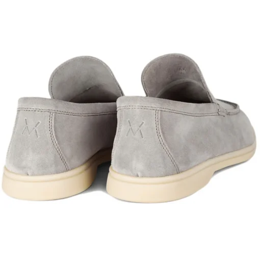 Viola Milano - Unlined Capri Suede Loafer - Light Grey - Handmade in Italy - Luxury Exclusive Collection - Avvenice^ Shoes