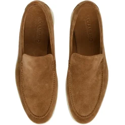 Viola Milano - Unlined Capri Suede Loafer - Polo Brown - Handmade in Italy - Luxury Exclusive Collection - Avvenice^ Shoes