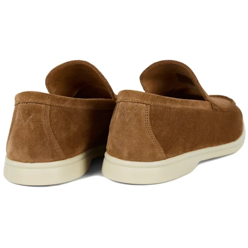 Viola Milano - Unlined Capri Suede Loafer - Polo Brown - Handmade in Italy - Luxury Exclusive Collection - Avvenice^ Shoes
