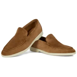 Viola Milano - Unlined Capri Suede Loafer - Polo Brown - Handmade in Italy - Luxury Exclusive Collection - Avvenice^ Shoes