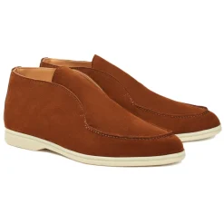 Viola Milano - Unlined City Suede Loafer - Polo Brown - Handmade in Italy - Luxury Exclusive Collection - Avvenice