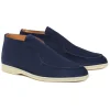 Viola Milano - Unlined City Suede Loafer - Navy - Handmade in Italy - Luxury Exclusive Collection - Avvenice^ Shoes