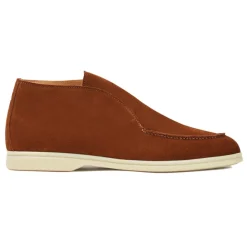 Viola Milano - Unlined City Suede Loafer - Polo Brown - Handmade in Italy - Luxury Exclusive Collection - Avvenice