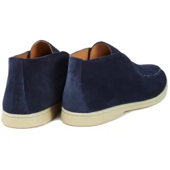 Viola Milano - Unlined City Suede Loafer - Navy - Handmade in Italy - Luxury Exclusive Collection - Avvenice^ Shoes