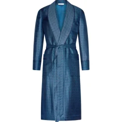 Viola Milano - Unlined Luxury Dressing Gown - Contrast Paisley Pattern - Handmade in Italy - Luxury Exclusive Collection - Avvenice