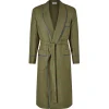 Viola Milano - Unlined Royal British Wool/Silk Dressing Gown - Green/Red Check - Handmade in Italy - Luxury Exclusive Collection - Avvenice^ Shirts