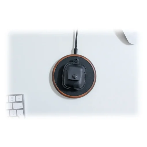 Woodcessories - AirCase - Premium AirPod Leather Necklace Eco Case - Nude Rose - QI Wireless Charging Technology - High Quality - Avvenice^ Audio