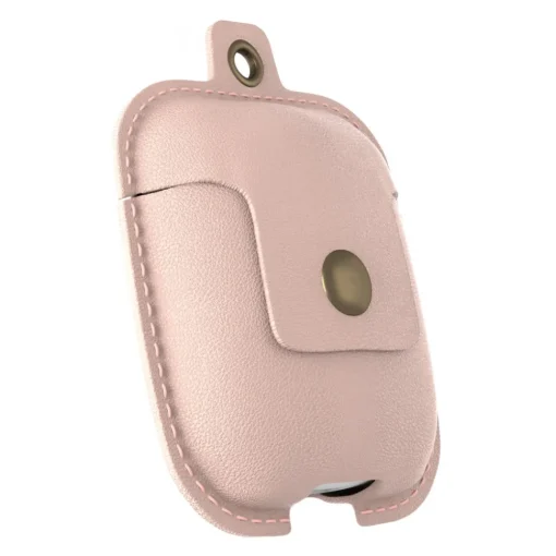 Woodcessories - AirCase - Premium AirPod Leather Necklace Eco Case - Nude Rose - QI Wireless Charging Technology - High Quality - Avvenice^ Audio