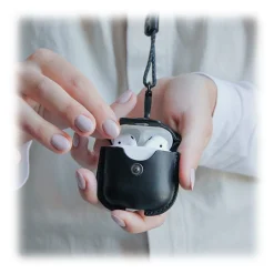 Woodcessories - AirCase - Premium AirPod Leather Necklace Eco Case - Nude Rose - QI Wireless Charging Technology - High Quality - Avvenice^ Audio