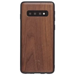 Woodcessories - Eco Bumper - Walnut Cover - Black - Samsung S10+ - Wooden Cover - Eco Case - Bumper Collection - Avvenice