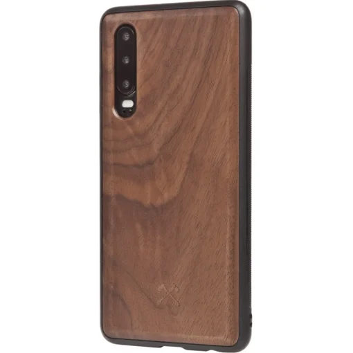 Woodcessories - Eco Bumper - Walnut Cover - Black - Huawei P30 - Wooden Cover - Eco Case - Bumper Collection - Avvenice^ Case