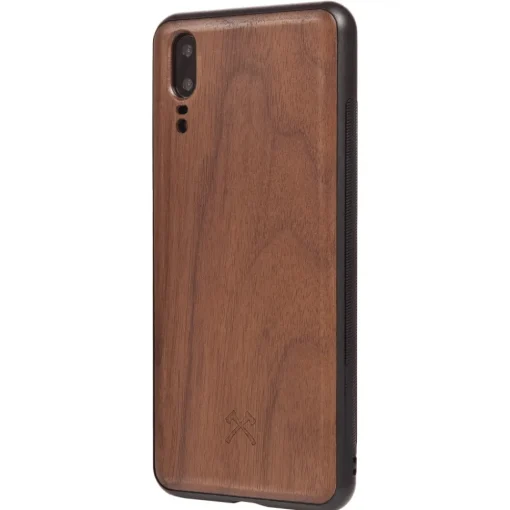 Woodcessories - Eco Bumper - Walnut Cover - Black - Huawei P20 - Wooden Cover - Eco Case - Bumper Collection - Avvenice^ Case