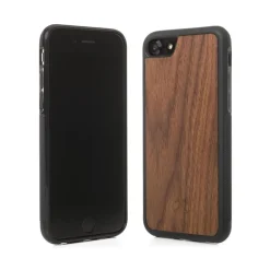 Woodcessories - Eco Bumper - Walnut Cover - Black - iPhone 8 Plus / 7 Plus - Wooden Cover - Eco Case - Bumper Collection - Avvenice^ Case