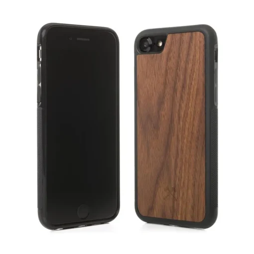 Woodcessories - Eco Bumper - Walnut Cover - Black - iPhone 8 Plus / 7 Plus - Wooden Cover - Eco Case - Bumper Collection - Avvenice^ Case