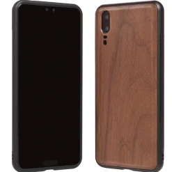 Woodcessories - Eco Bumper - Walnut Cover - Black - Huawei P20 - Wooden Cover - Eco Case - Bumper Collection - Avvenice^ Case