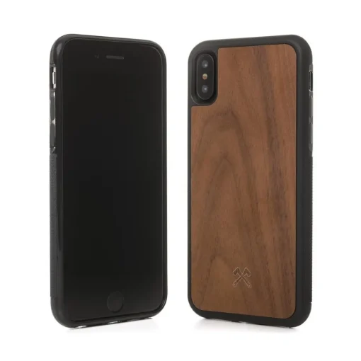 Woodcessories - Eco Bumper - Walnut Cover - Black - iPhone X / XS - Wooden Cover - Eco Case - Bumper Collection - Avvenice