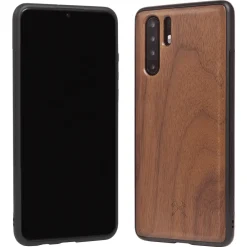 Woodcessories - Eco Bumper - Walnut Cover - Black - Huawei P30 Pro - Wooden Cover - Eco Case - Bumper Collection - Avvenice