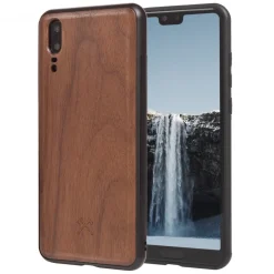 Woodcessories - Eco Bumper - Walnut Cover - Black - Huawei P20 - Wooden Cover - Eco Case - Bumper Collection - Avvenice^ Case