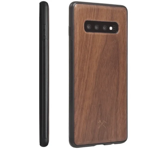 Woodcessories - Eco Bumper - Walnut Cover - Black - Samsung S10 - Wooden Cover - Eco Case - Bumper Collection - Avvenice^ Case