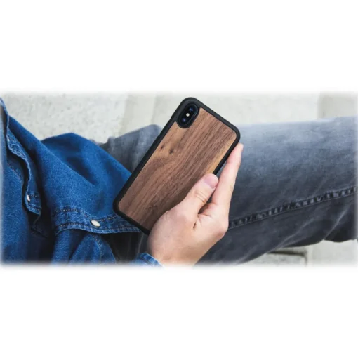 Woodcessories - Eco Bumper - Walnut Cover - Black - iPhone 8 Plus / 7 Plus - Wooden Cover - Eco Case - Bumper Collection - Avvenice^ Case