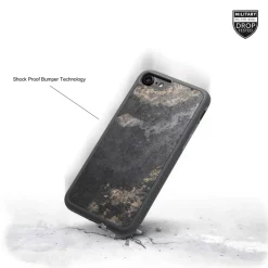 Woodcessories - Eco Bumper - Stone Cover - Volcano Black - iPhone 8 Plus / 7 Plus - Real Stone Cover - Eco Case - Bumper - Avvenice^ Case