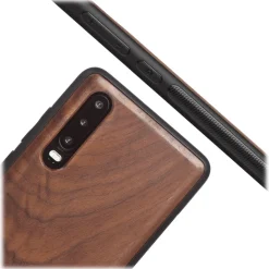 Woodcessories - Eco Bumper - Walnut Cover - Black - Huawei P30 - Wooden Cover - Eco Case - Bumper Collection - Avvenice^ Case