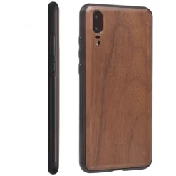 Woodcessories - Eco Bumper - Walnut Cover - Black - Huawei P20 - Wooden Cover - Eco Case - Bumper Collection - Avvenice^ Case