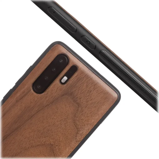 Woodcessories - Eco Bumper - Walnut Cover - Black - Huawei P30 Pro - Wooden Cover - Eco Case - Bumper Collection - Avvenice