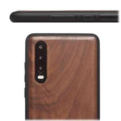 Woodcessories - Eco Bumper - Walnut Cover - Black - Huawei P30 - Wooden Cover - Eco Case - Bumper Collection - Avvenice^ Case