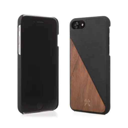 Woodcessories - Eco Split - Walnut Cover - Black - iPhone 6 / 6 s - Wooden Cover - Eco Case - Split Collection - Avvenice