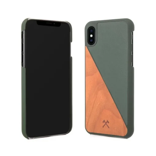 Woodcessories - Eco Split - Cherry Cover - Green - iPhone XR - Wooden Cover - Eco Case - Split Collection - Avvenice