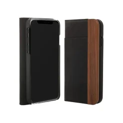 Woodcessories - Eco Wallet Flip Cover - Real Wood and Leather - Rich Walnut - iPhone 8 Plus / 7 Plus - Eco Case - Avvenice