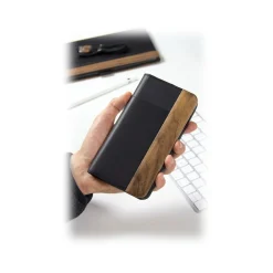 Woodcessories - Eco Wallet Flip Cover - Real Wood and Leather - Rich Walnut - iPhone 8 Plus / 7 Plus - Eco Case - Avvenice