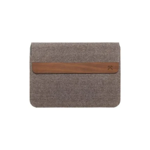Woodcessories - MacBook Eco Pouch Cover - Walnut and Wool - MacBook 11 12 13 - Mac Case - Real Wood MacBook Bag - Avvenice