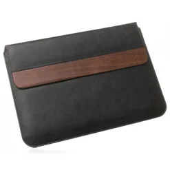 Woodcessories - MacBook Eco Pouch Cover - Walnut and Wool - MacBook 11 12 13 - Mac Case - Real Wood MacBook Bag - Avvenice
