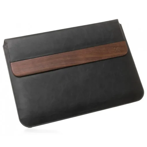 Woodcessories - MacBook Eco Pouch Cover - Walnut and Wool - MacBook 11 12 13 - Mac Case - Real Wood MacBook Bag - Avvenice