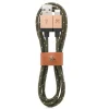 Woodcessories - Maple / Green / Brown - Wooden Mfi Lightning Cable 1.2 m - Eco Cable - Wooden Apple USB Lighting Cable - Avvenice^ Accessories