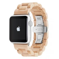 Woodcessories - Maple / Silver - Wooden Apple Watch Band 38 mm - Eco Strap - Stainless Steel - Wooden Apple Watch Strap - Avvenice^ Accessories