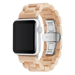Woodcessories - Maple / Silver - Wooden Apple Watch Band 38 mm - Eco Strap - Stainless Steel - Wooden Apple Watch Strap - Avvenice^ Accessories