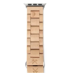 Woodcessories - Maple / Silver - Wooden Apple Watch Band 38 mm - Eco Strap - Stainless Steel - Wooden Apple Watch Strap - Avvenice^ Accessories