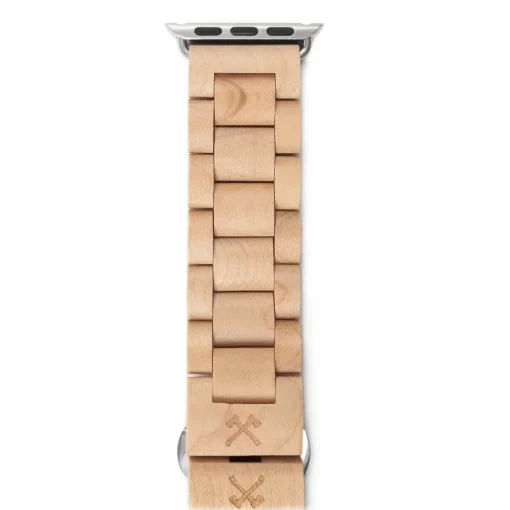 Woodcessories - Maple / Silver - Wooden Apple Watch Band 38 mm - Eco Strap - Stainless Steel - Wooden Apple Watch Strap - Avvenice^ Accessories
