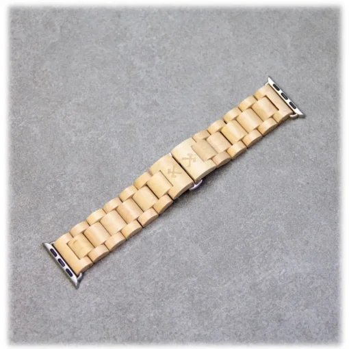 Woodcessories - Maple / Silver - Wooden Apple Watch Band 38 mm - Eco Strap - Stainless Steel - Wooden Apple Watch Strap - Avvenice^ Accessories