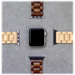 Woodcessories - Maple / Silver - Wooden Apple Watch Band 38 mm - Eco Strap - Stainless Steel - Wooden Apple Watch Strap - Avvenice^ Accessories