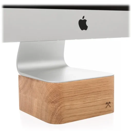 Woodcessories - Oak / Premium Wooden iMac Stand - MacBook 27 - Eco Foot - Wooden MacBook Support - Avvenice