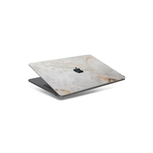 Woodcessories - Real Stone MacBook Cover - Antique White - MacBook 13 Pro Retina - Eco Skin Stone - Apple Logo - Avvenice^ Skin