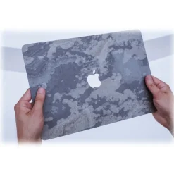 Woodcessories - Real Stone MacBook Cover - Antique White - MacBook 13 Pro Retina - Eco Skin Stone - Apple Logo - Avvenice^ Skin