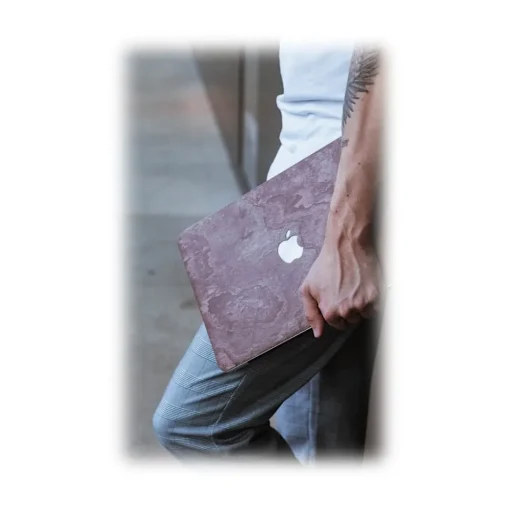 Woodcessories - Real Stone MacBook Cover - Antique White - MacBook 13 Pro Retina - Eco Skin Stone - Apple Logo - Avvenice^ Skin